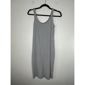 Old Navy sleeveless summer dress striped gray white size xs